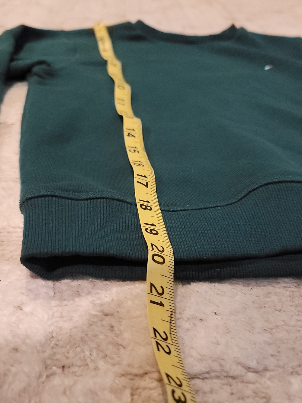 TOMMY HILFIGER Green Crewneck Sweatshirt Preppy Youth Size S (8) - Picture 3 of 7